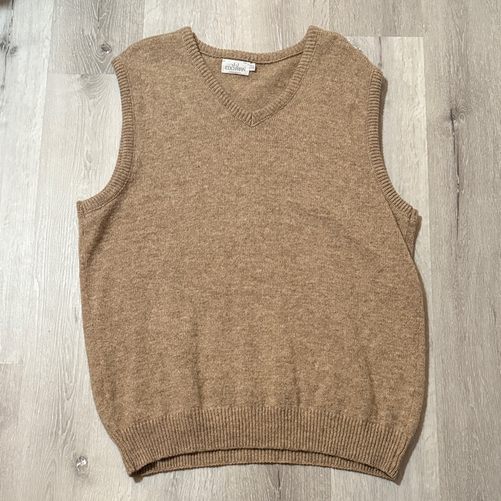 Men's Tan Wool‎ Sweater Vest